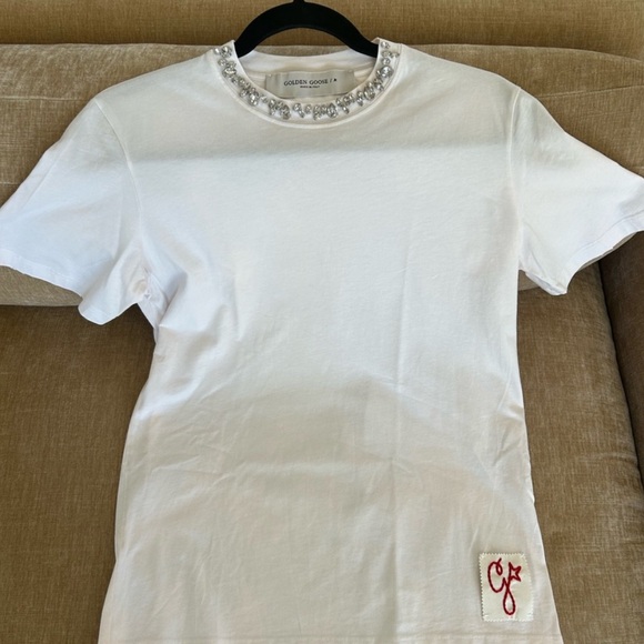 Golden Goose Rhinestone-Embellished Cotton T-shirt - Picture 2 of 3
